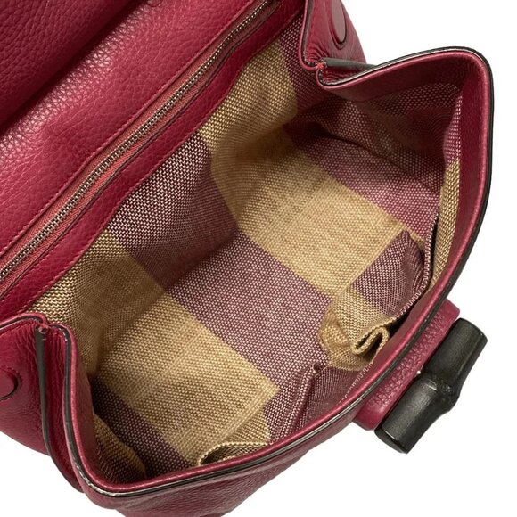 Auth GUCCI Bamboo Daily 370831 Pink Leather Handbag - Picture 14 of 16